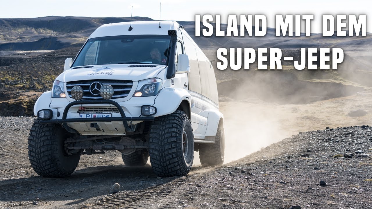 Mit dem Super-Jeep in Island unterwegs (Landmannalaugar) 😱