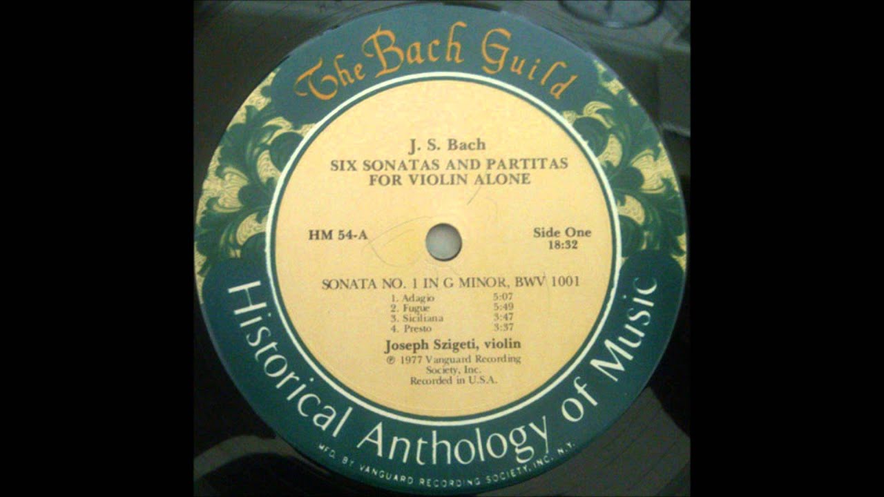 BACH SIX SONATAS AND PARTITAS , SZIGETI SIDE 1