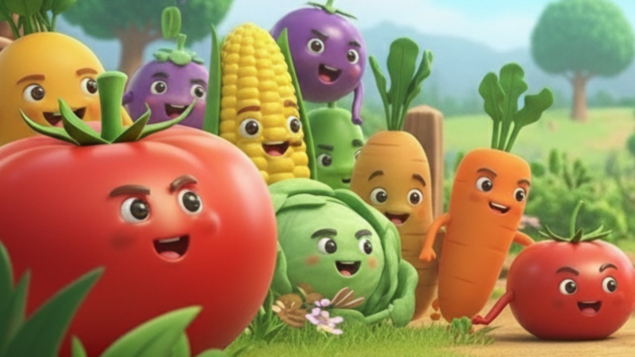 ABC Vegetables | Learn A to Z Vegetable Names for Kids | Elephant ELI & Unicorn | ABC Spotlight