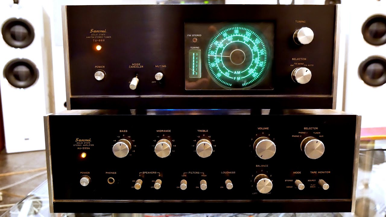 Sansui AU-555A & Sansui TU-666 review....Pure vintage from 1971, original and still working