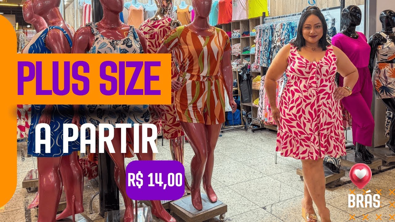 BRÁS- PLUS SIZE a partir de R$ 14,00 - VESTIDOS - CONJUNTOS - PANTACOURT  #brás  #modaplus