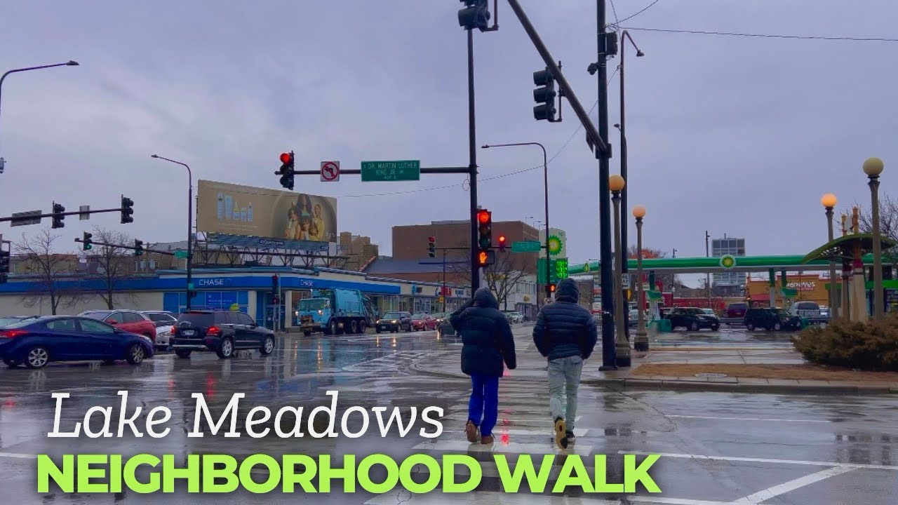 ✨ Chicago Neighborhood Walk | Lake Meadows Chicago | 35th Street Chicago | Chicago Rain Walk 2025