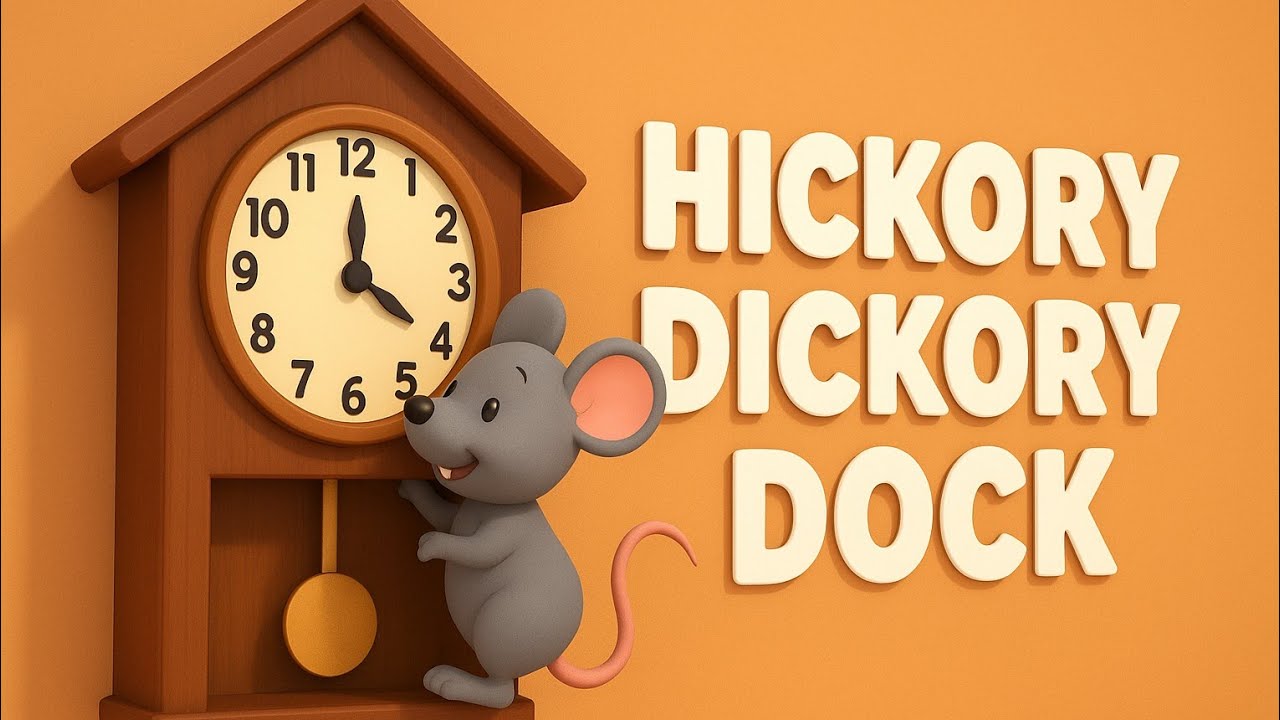 Hickory Dickory Dock 🐭⏰ | Mouse and Clock Rhyme for Kids