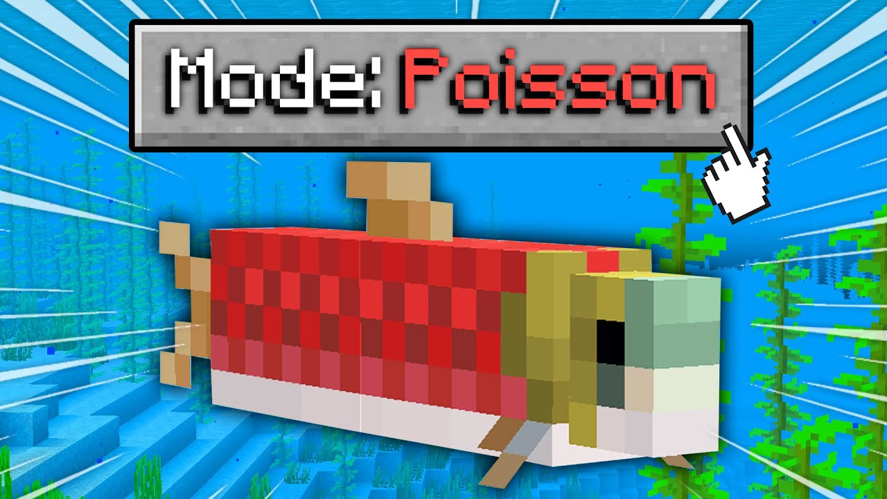 FINIR MINECRAFT en étant un POISSON ?! (vous moquez pas)