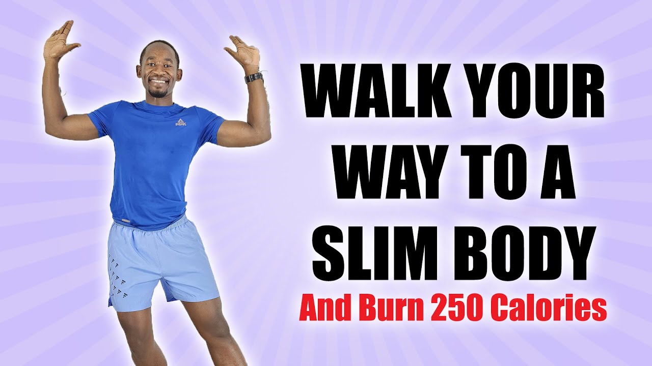 BELLY SLIMMING WORKOUT AT HOME: 30-Minute Walking In Place Exercise - 250 Calories