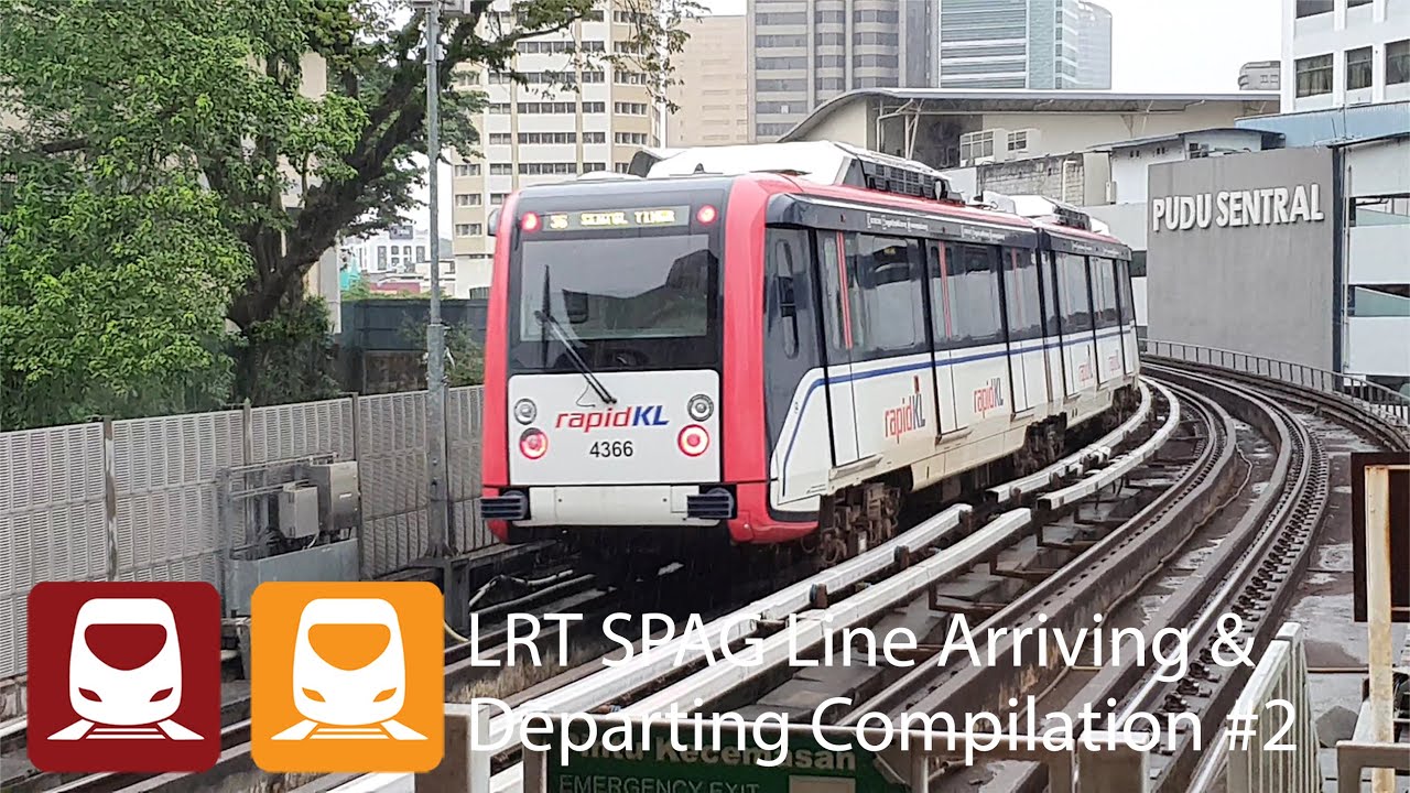 LRT SRI PETALING/AMPANG LINE ARRIVING & DEPARTING COMPILATION #2