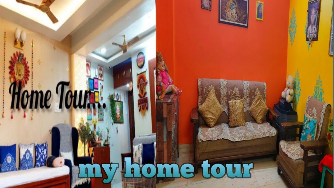 my 2 BHK flat tour middle class small home tour  प्यारा सा सपनो का घर my real house tour