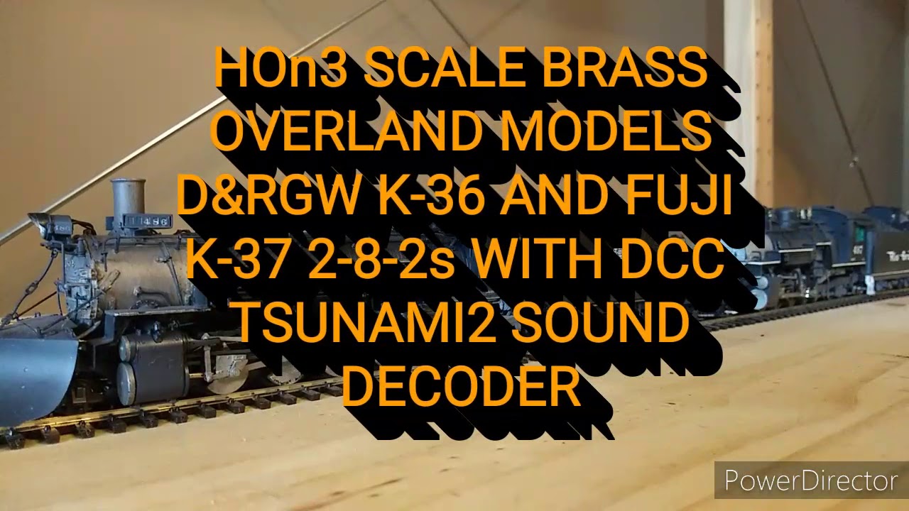 HOn3 Scale Brass OMI D&RGW K-36 and Fuji K-37 2-8-2 with DCC Tsunami2  Sound Decoder