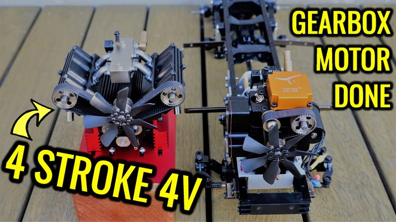 MERCEDES-BENZ RC TRUCK PART 3 - 4 STROKE ENGINE CONVERSION - Engine & Gearbox Done, New Toyan V400