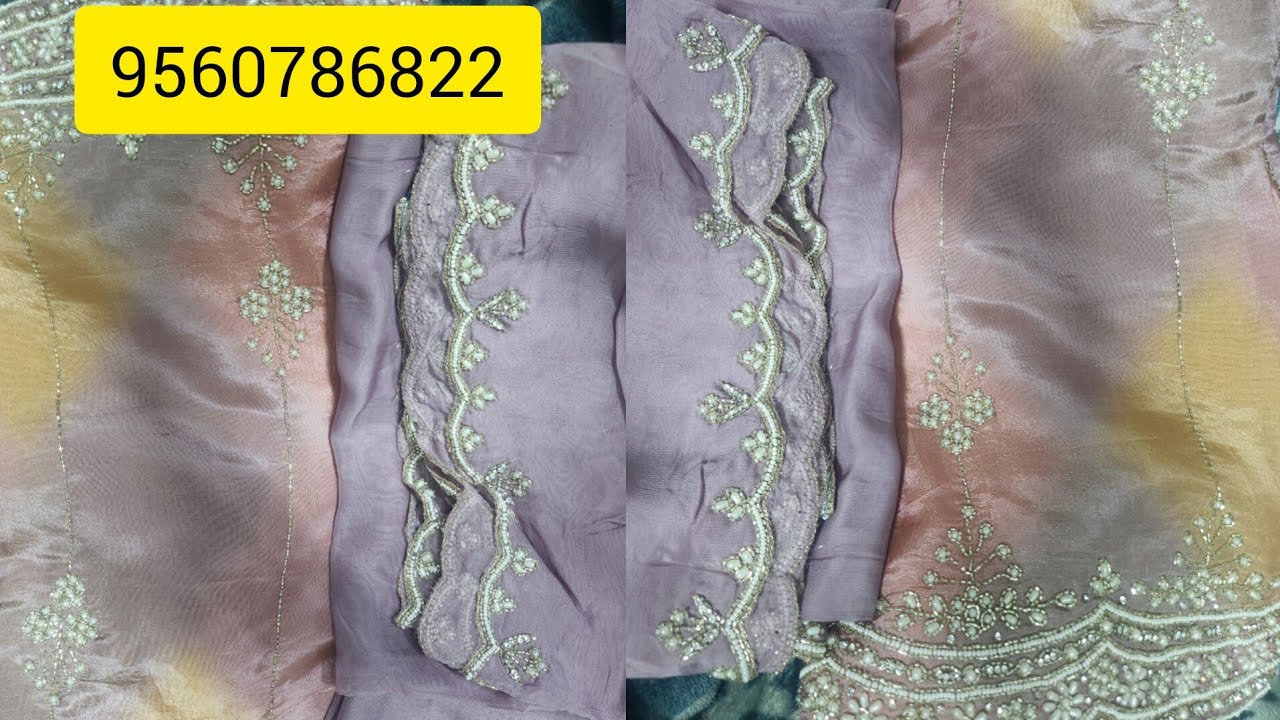 ₹2500 New Arrival Pure Organza Heavy Work Suit ✨