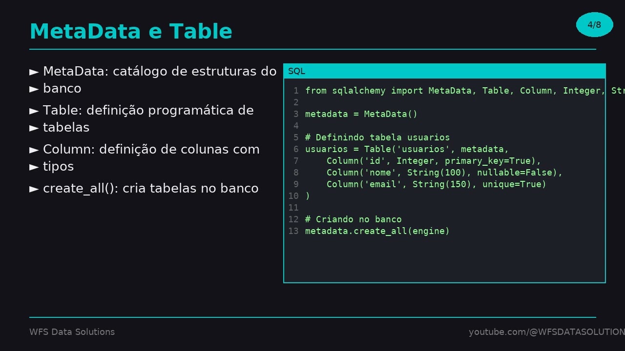 Python Parte 36 - SQLAlchemy Core