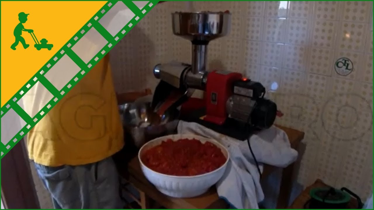 Funktionsvideo New O.M.R.A Tisch-Tomatenpresse. New-Line 5 mit elektrischem Motor 400W - 230V