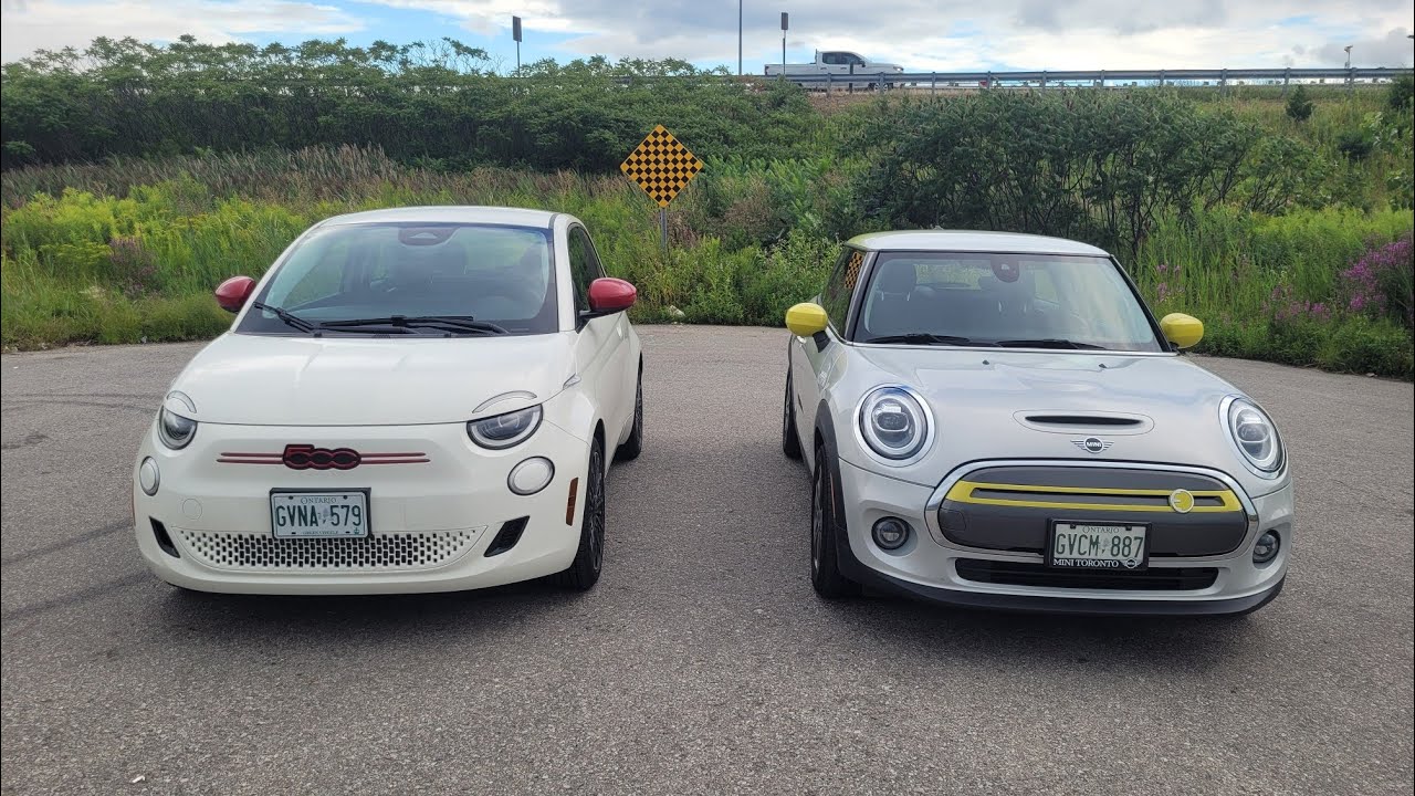 2024 Fiat 500e vs Mini Cooper SE.  Canada's lowest priced ev !