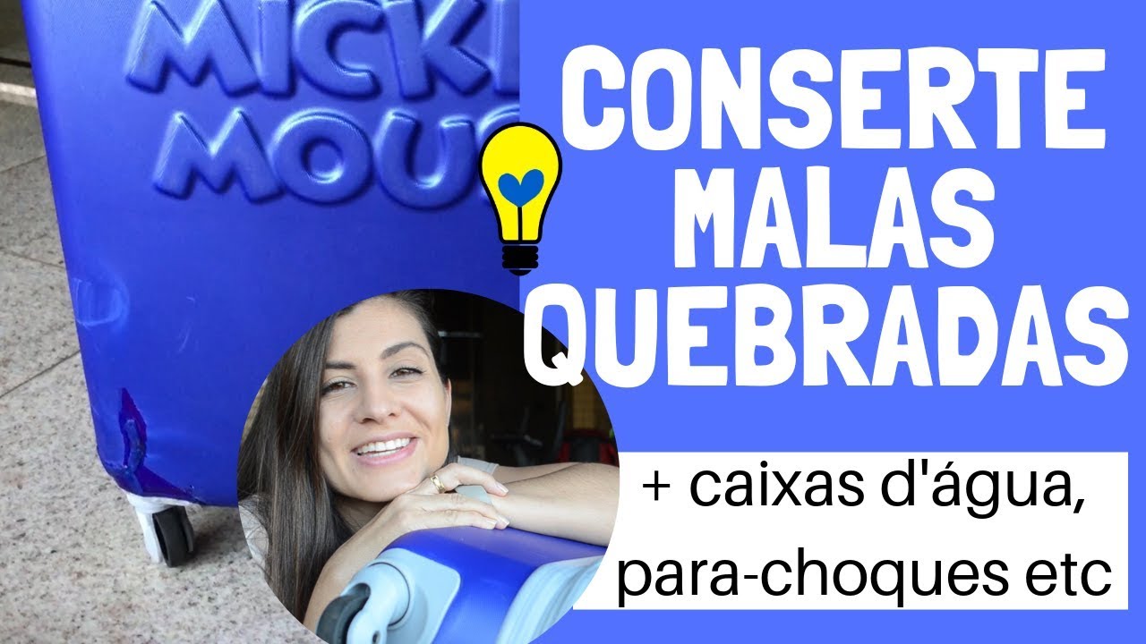 Como CONSERTAR mala que QUEBROU, caixa d'água, para-choque etc | Por Dona Perfeitinha