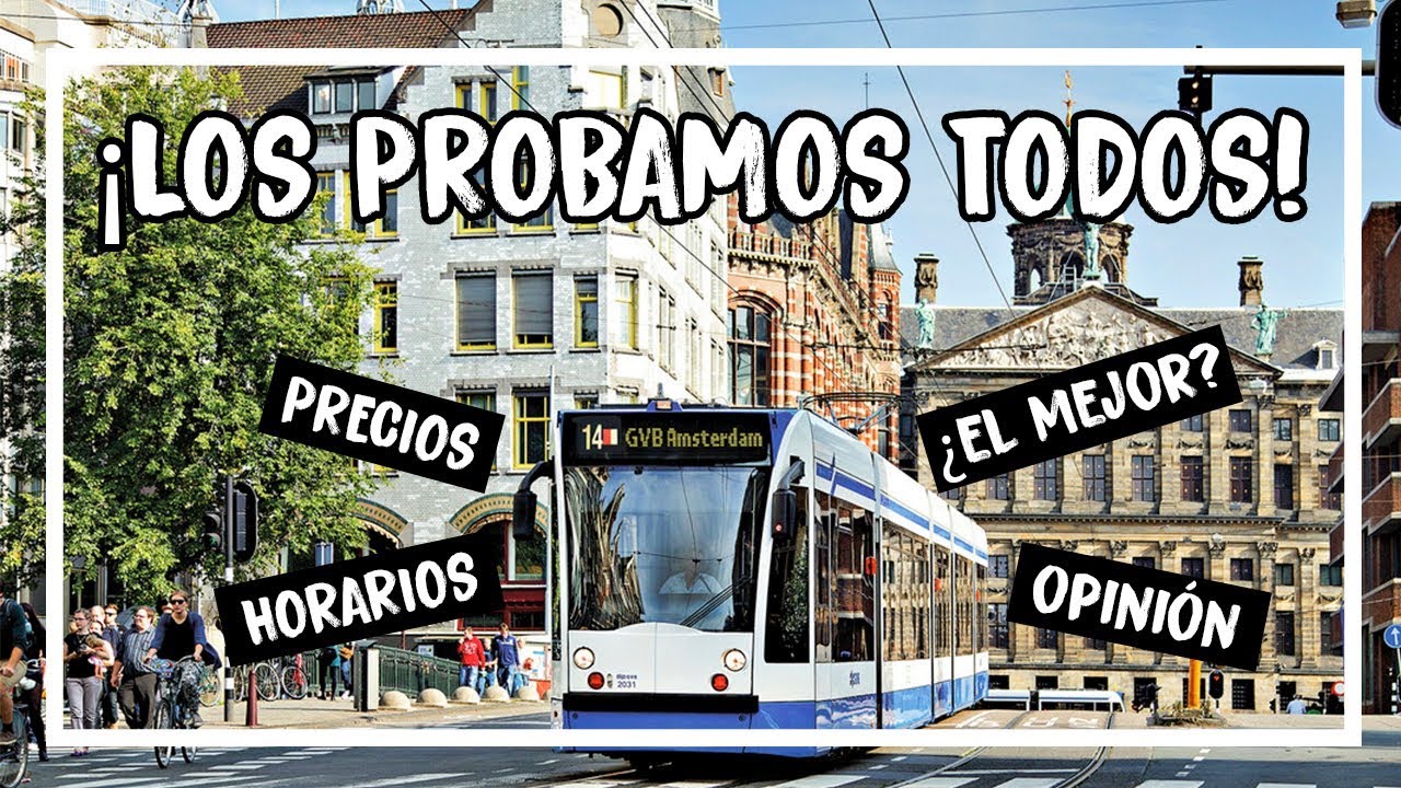 ¡Así es el TRANSPORTE PÚBLICO en Ámsterdam! tren, metro, ferry, bus y tranvía - MPV