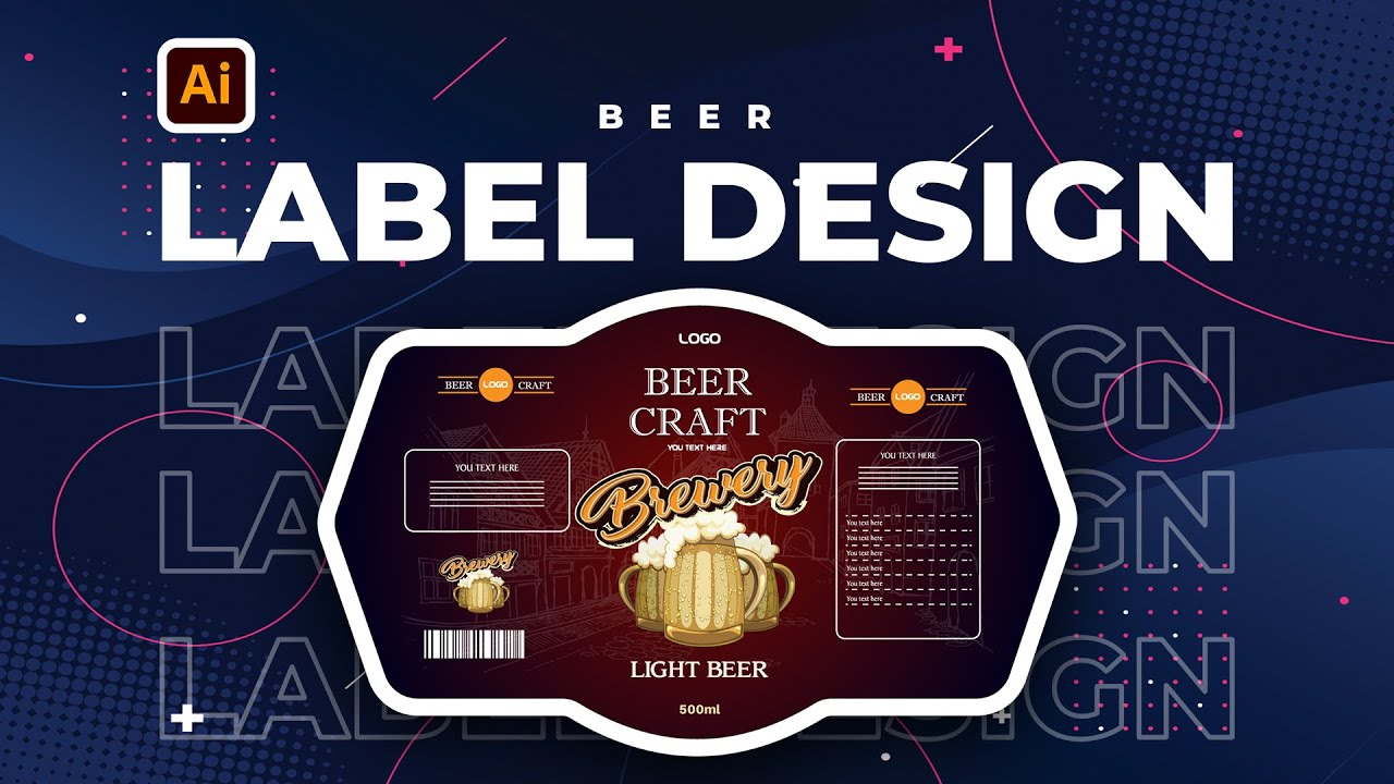How to make label design in illustrator || product label design in illustrator | #graphicdesign