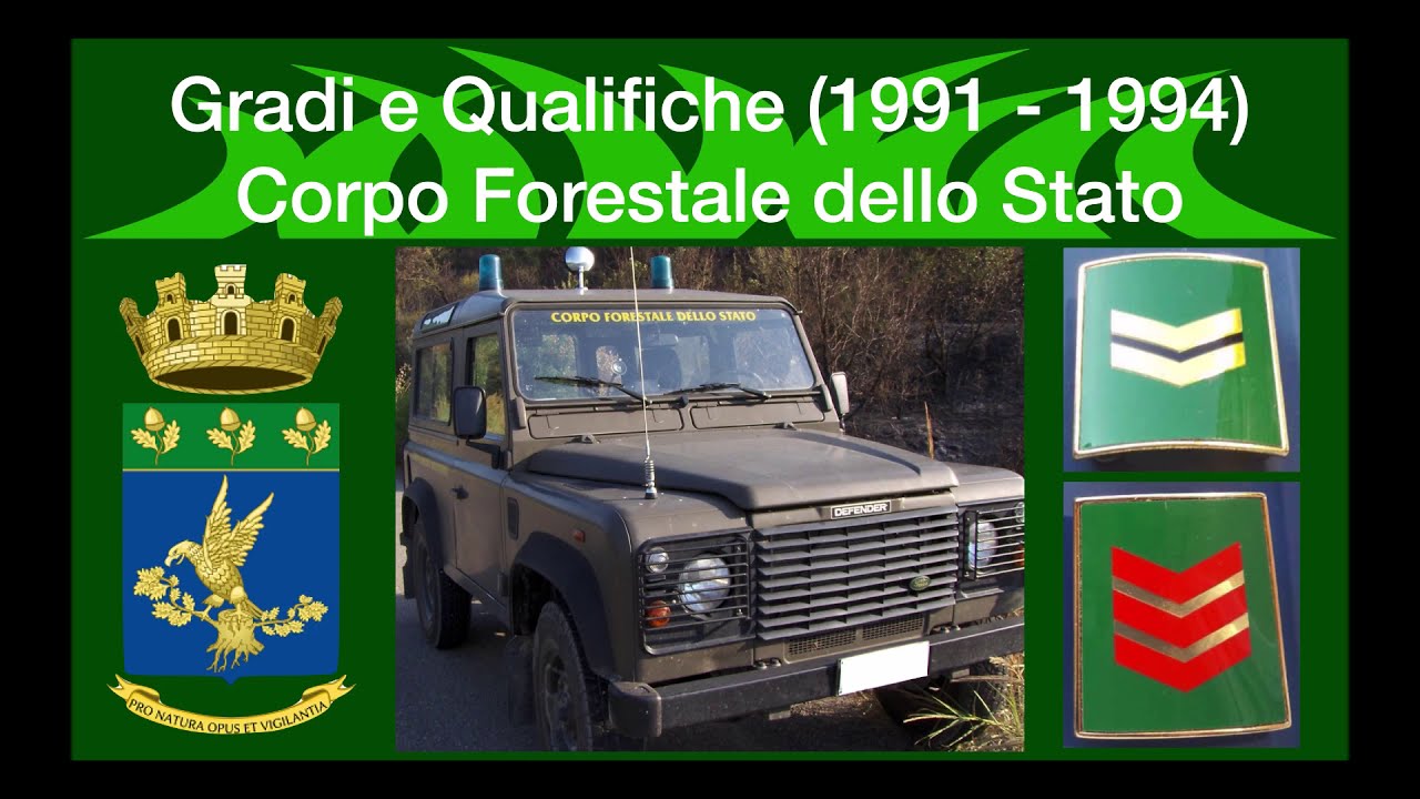 Gradi e Qualifiche Corpo Forestale dello Stato (1981-1994)
