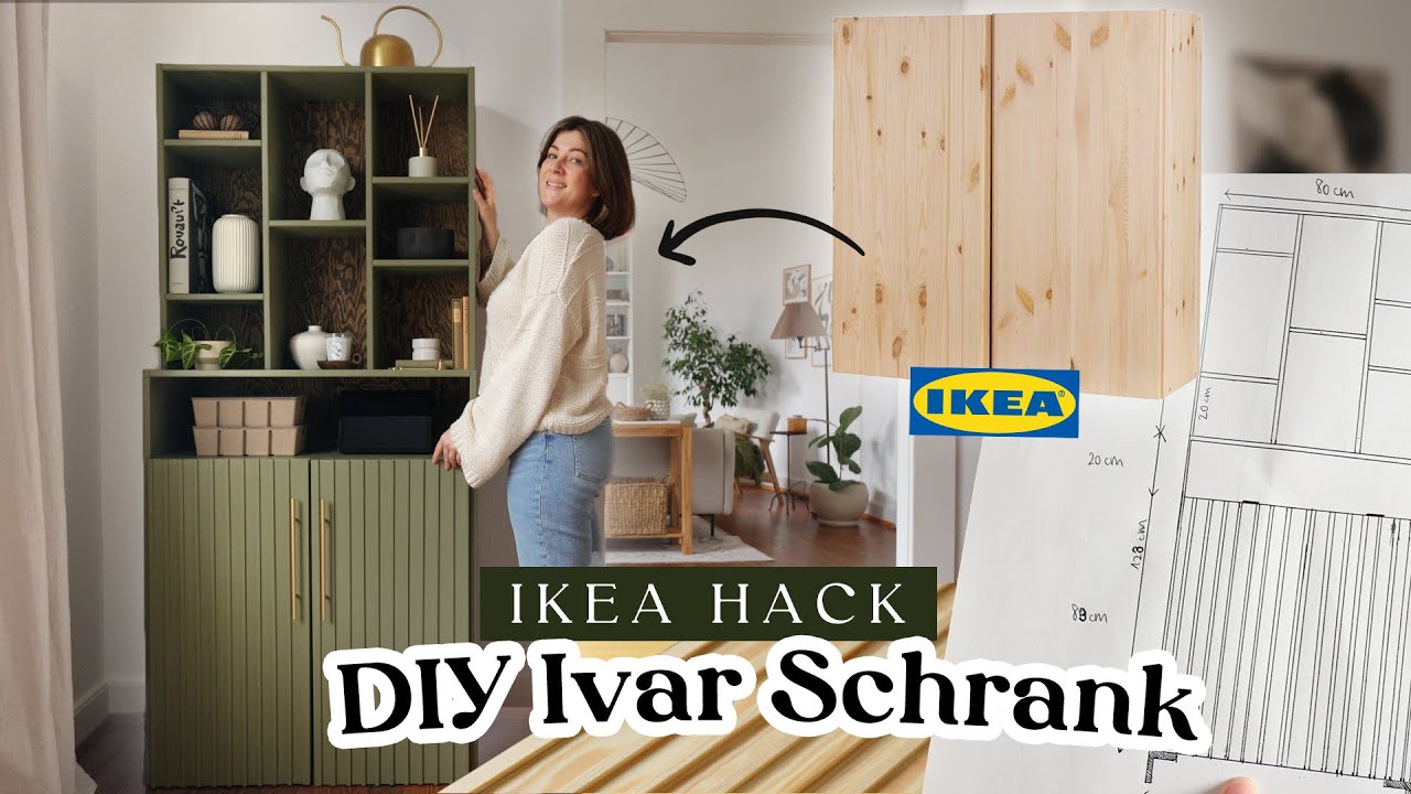 DIY Vitrinenschrank aus Ikea Ivar | Bauanleitung mit Skizze | Makeover & Hack | JackieLina