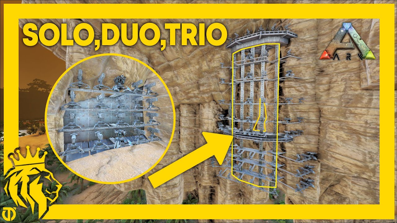 SOLO, DUO, TRIO Rat Holes W/ FULL Base Designs on Crystal Isles | ARK: Survival Evolved