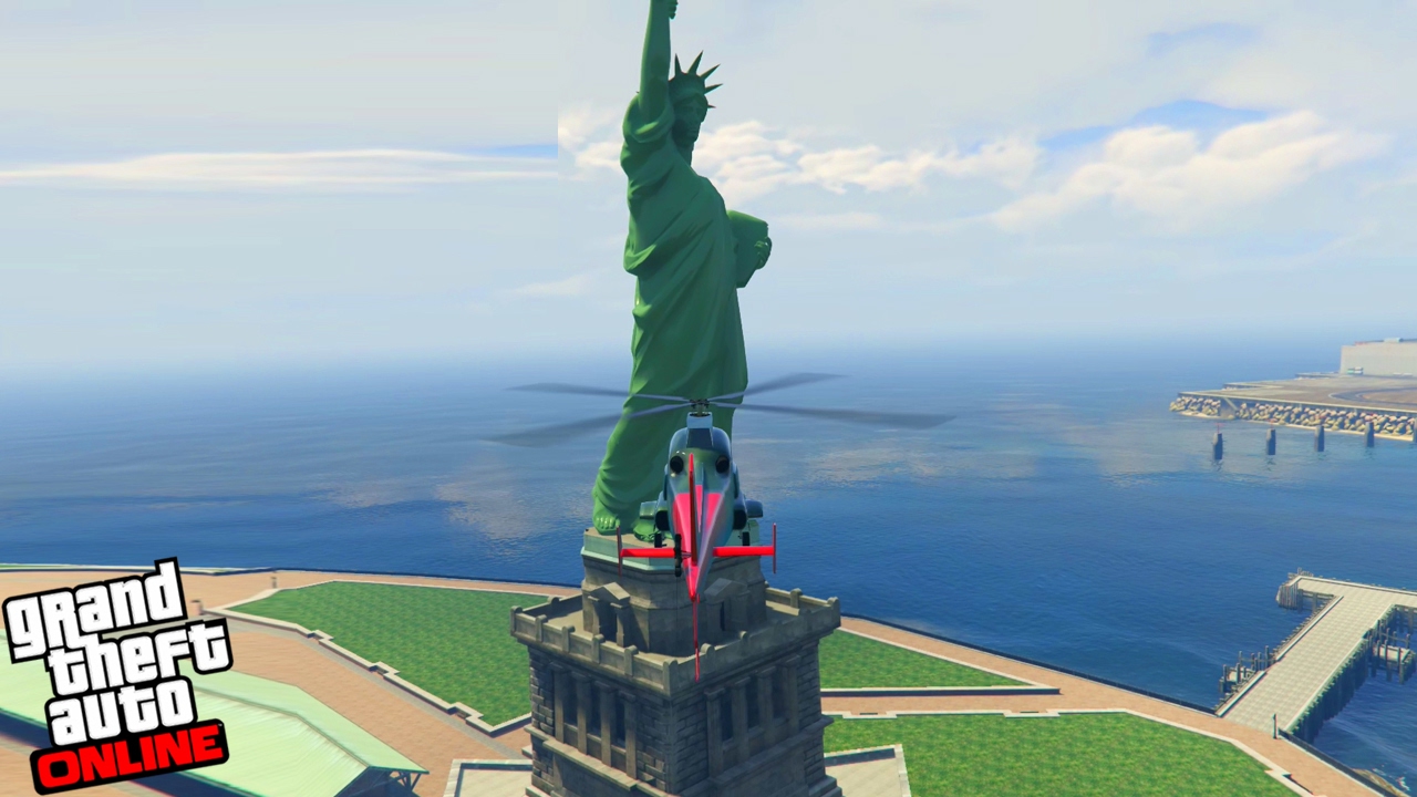 GTA V - MODS - EST&Aacute;TUA DA LIBERDADE! UM PEDA&Ccedil;O DE LIBERTY CITY!