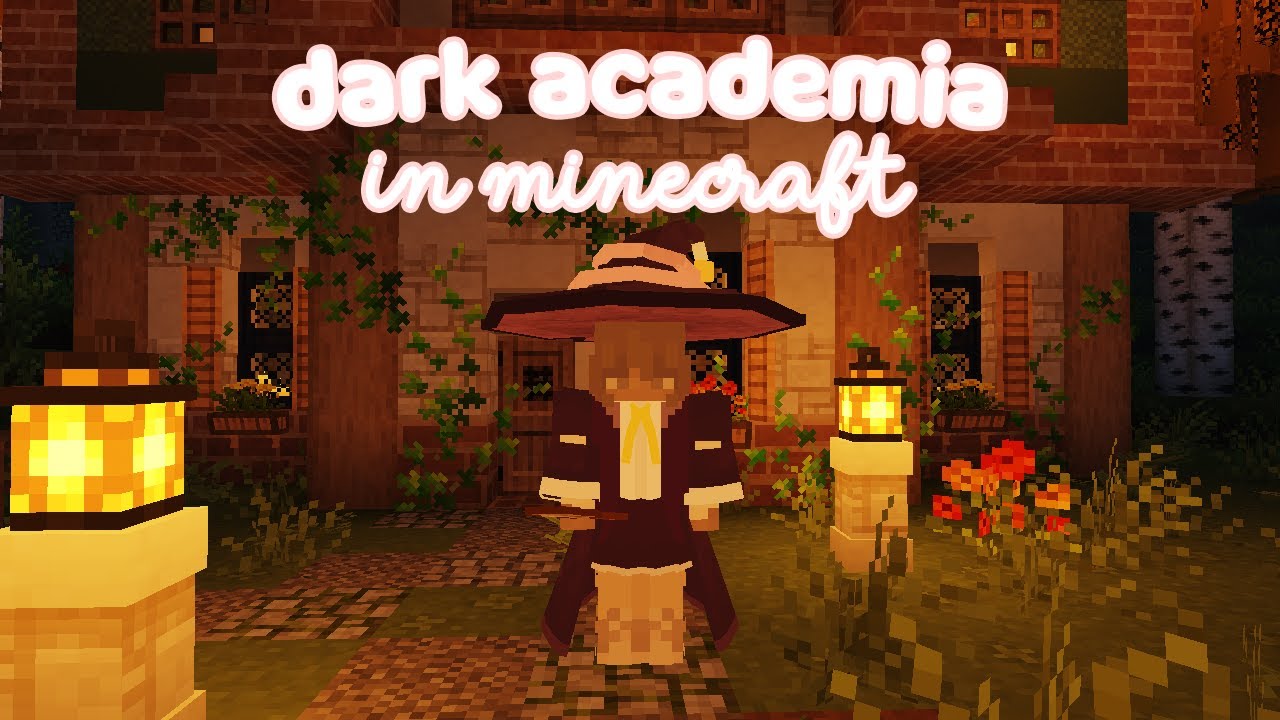 dark academia 📜✒️  | aesthetics in minecraft (skins, mods, texture packs, builds)