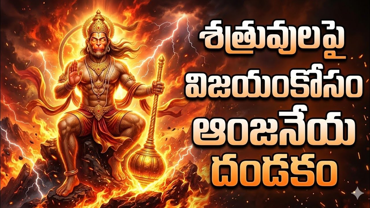 ✨️శత్రు దోషాలు, 😳భయాలు తొలగి హనుమంతుని రక్షణ వుండాలంటే తప్పక వినండి శ్రీ ఆంజనేయ దండకం🙏 