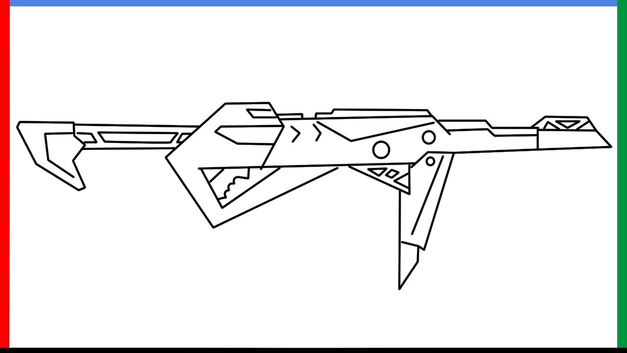 How to draw Poker mp40 from freefire step by step for beginners #freefire