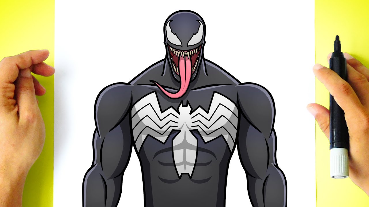 How to DRAW VENOM step by step