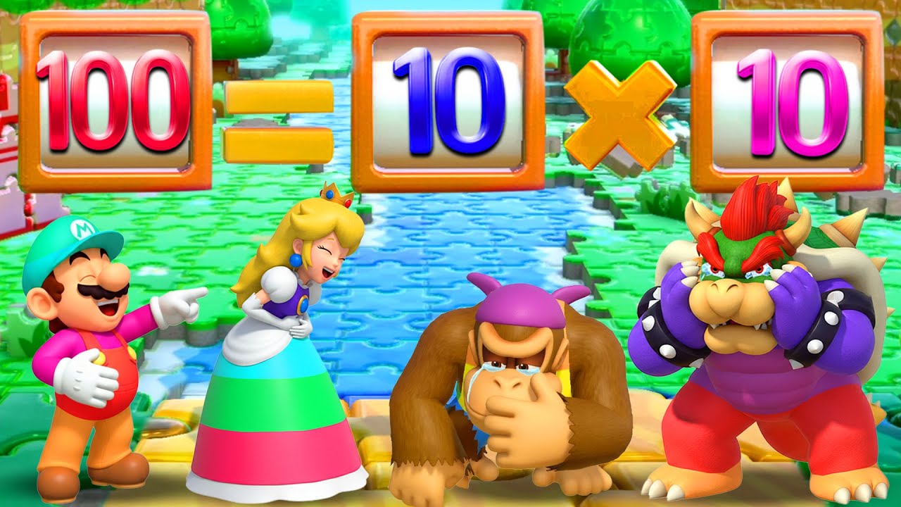 【スーパーマリオパーティ】オールラッキーミニゲームバトル マリオ VS ピーチ VS ドンキーコング VS クッパ | Mario Switch