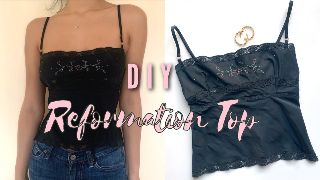 DIY Reformation Inspired Top W/ 50's Vintage Slip