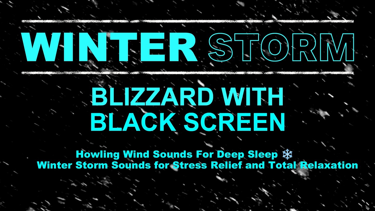 Blizzard Sounds For Deep Sleep ❄️ Winter Storm Sounds for Stress Relief and Total Relaxation