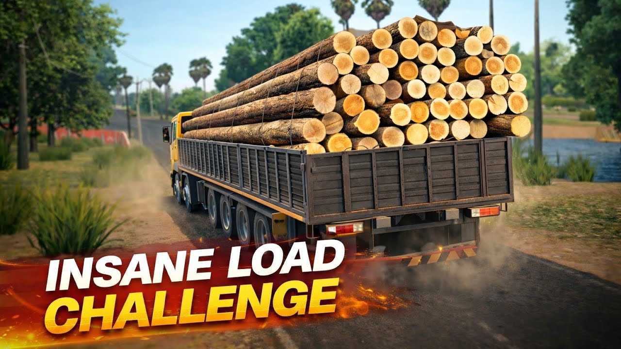 Insane Load Chellenge 🚛 | लकड़ियों ने ट्रक की हालत खराब कर दी 😨 | #truckdriving 