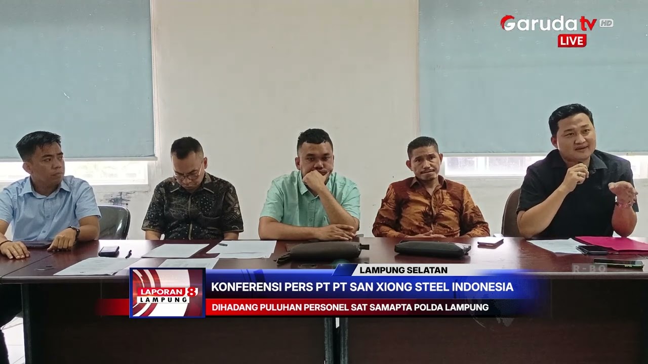 LAMPUNG 8. KONFERENSI PERS PT SAN XIONG STEEL INDONESIA