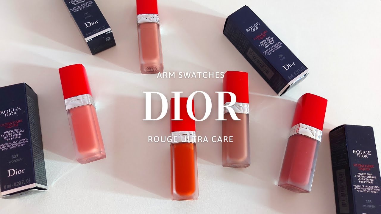 Dior Rouge Ultra Care Liquid Lipstick - Swatches and texture comparison