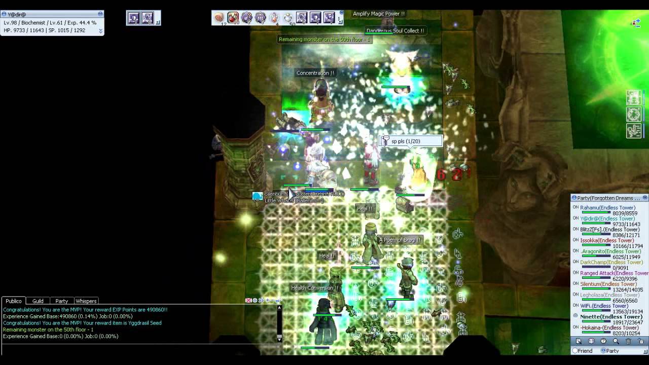 Atlantis RO, Forgotten Drams Endless Tower 1-75 23/11/2013