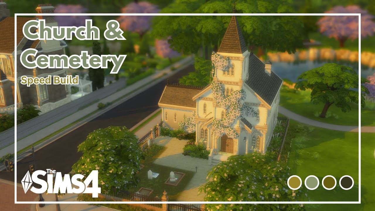 Willow Creek Church and Cemetery ┃ Sims 4 Speed Build