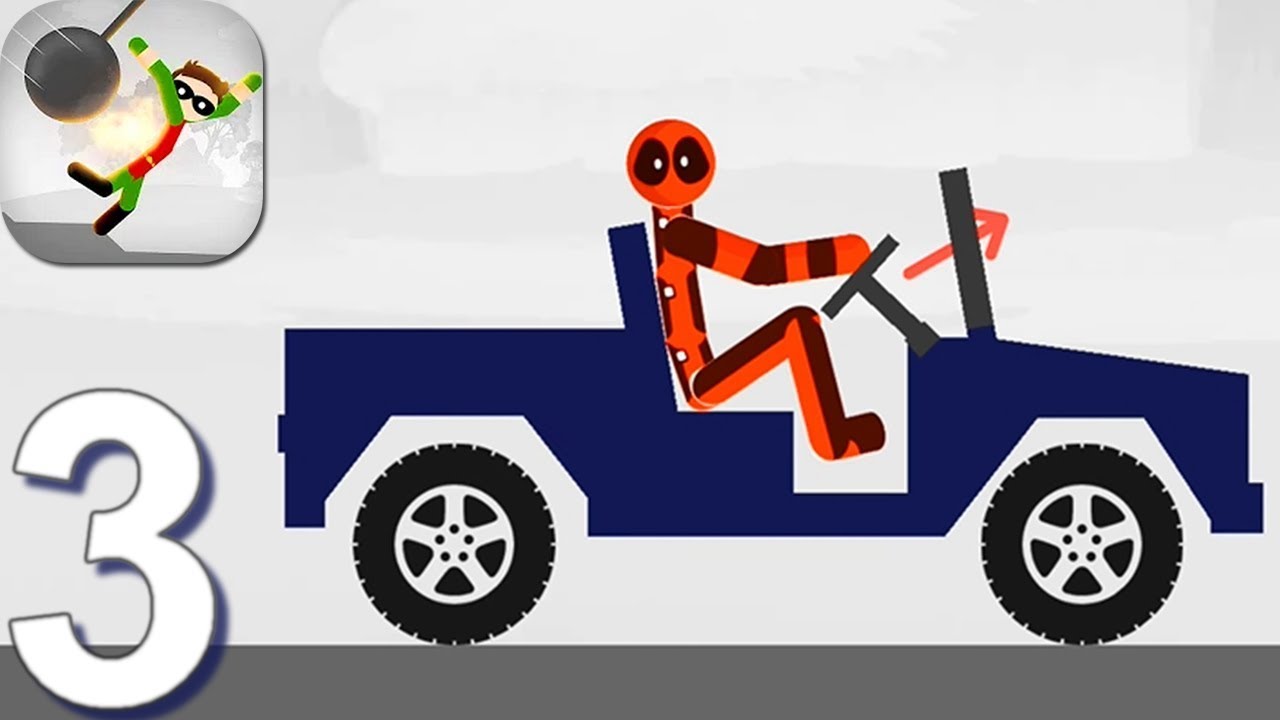 Superhero Stickman Crash: Ragdoll Car Dismounting - Gameplay Walkthrough Part 3 (Android)