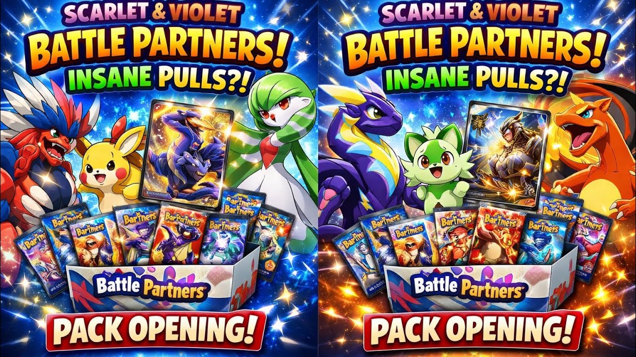 Pokemon Scarlet & Violet Battle Partners Pack opening Part 1 
