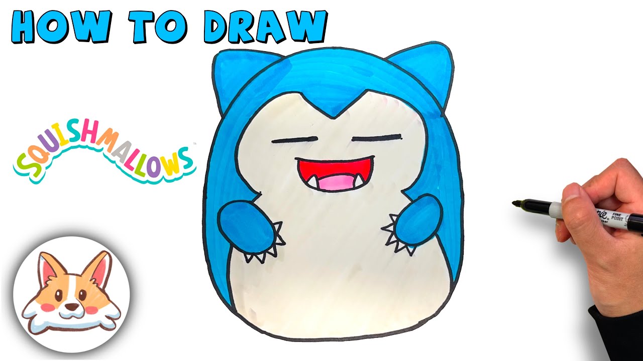 How to Draw Snorlax | Squishmallow