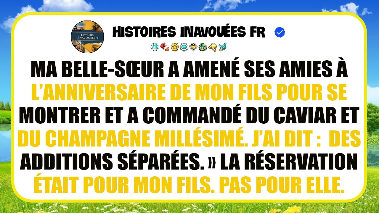 Je Raconte Comment Ma Belle-sœur S’est Invitée Au Dîner Vip De Mon Fils Et J’ai Exigé L’addition ...