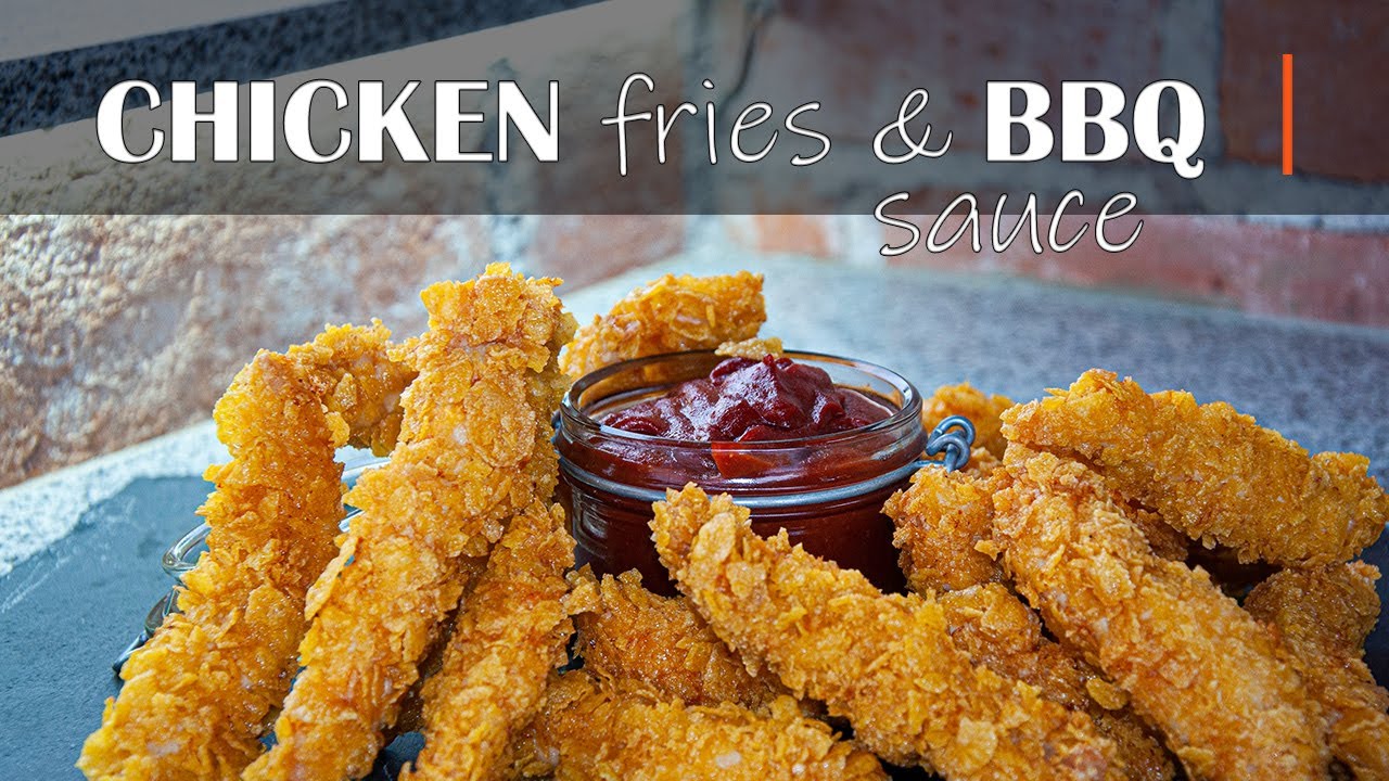 CHICKEN FRIES (sticky fingers) with BBQ SAUCE