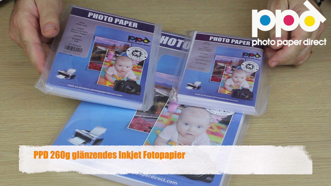 PPD 260g Inkjet Fotopapier Gl&auml;nzend