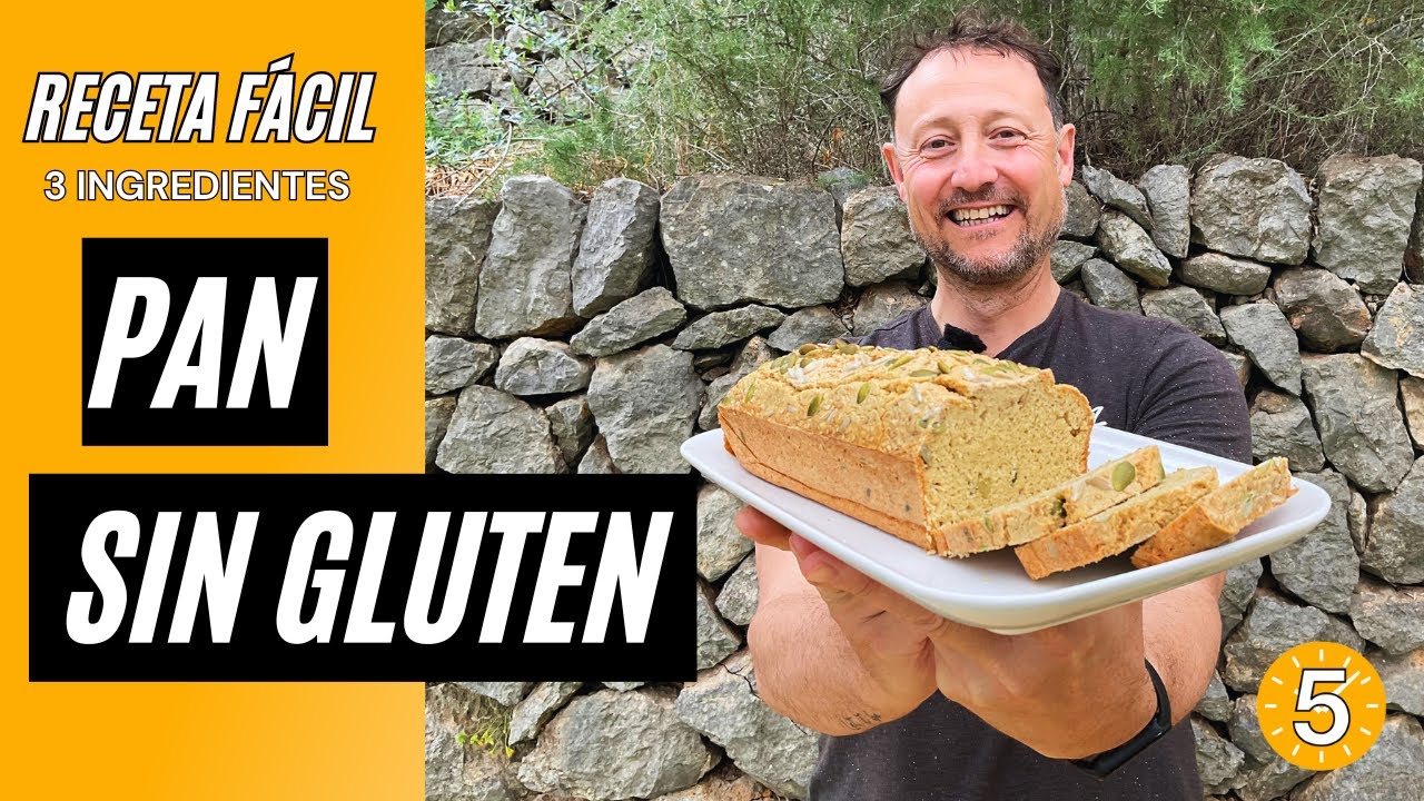 PAN SIN GLUTEN! Receta F&aacute;cil con 3 Ingredientes y MUCHA PROTEINA! - Recetas de Guille en 5 Minutos