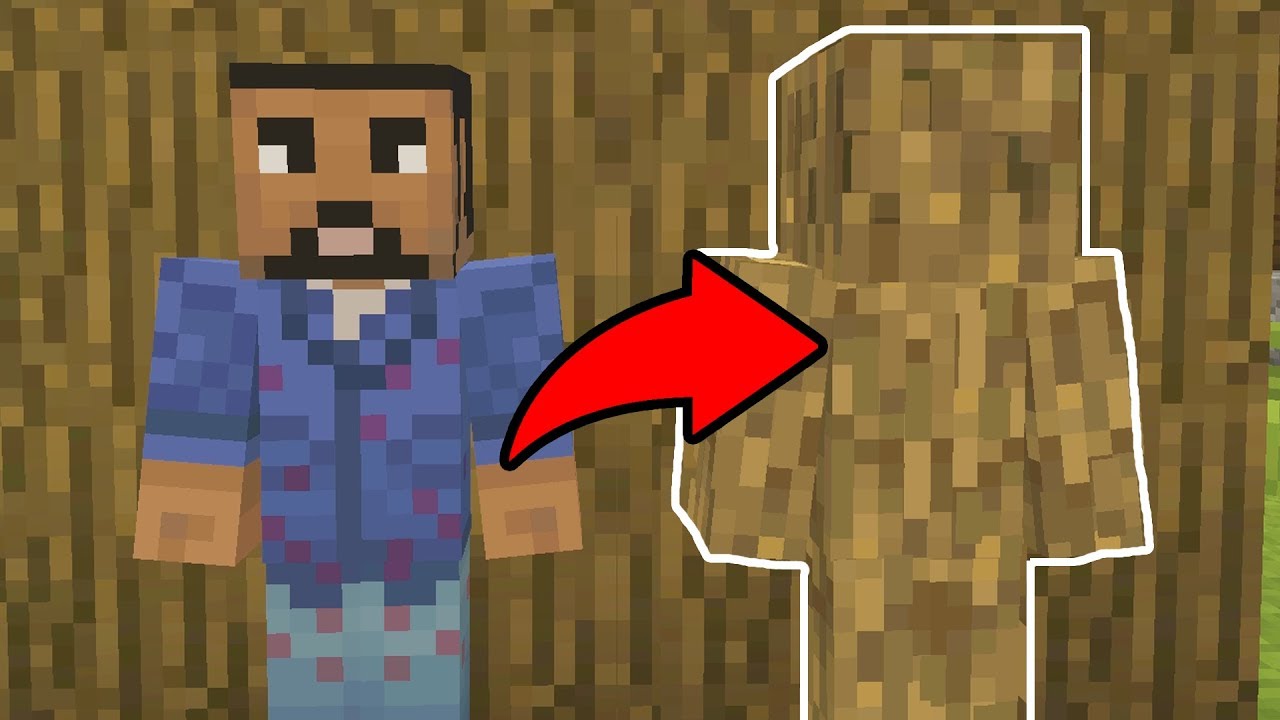 TROLLING AS A TREE SKIN in HIDE AND SEEK! (Minecraft Xbox)