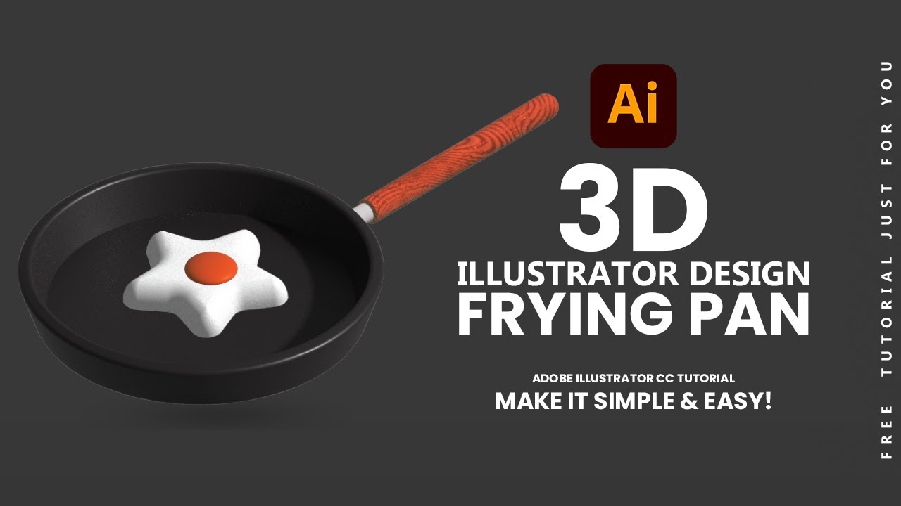 HOW TO CREATE 3D FRYING PAN - Adobe Illustrator CC Tutorial - Graphic Hub