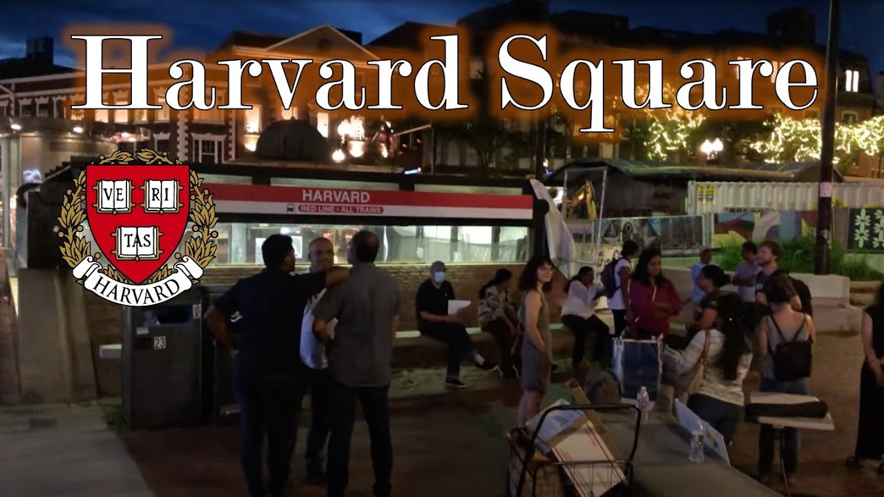 Harvard Square Evening Walk · 4K