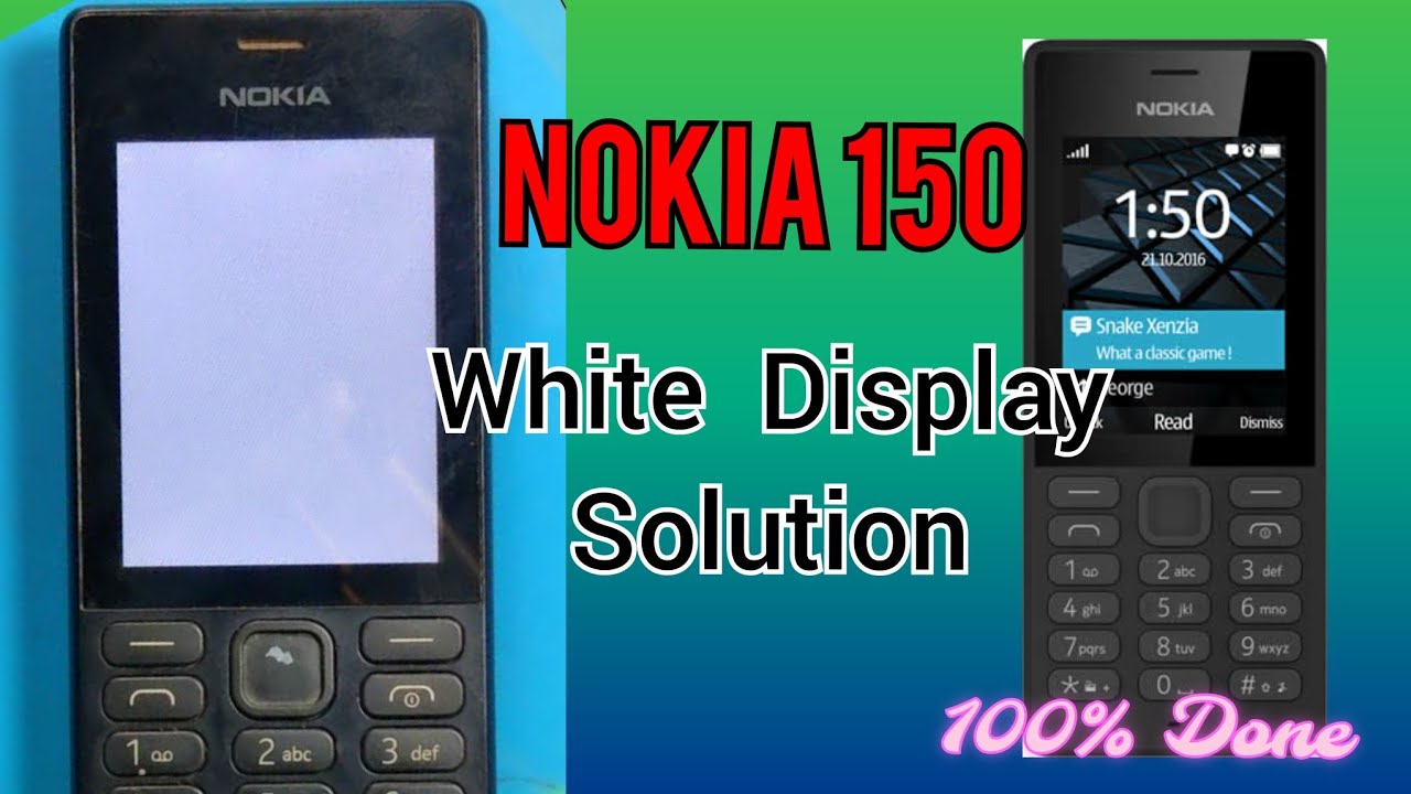 Nokia 150 white Display Problem/ RM1190 white Display Solution