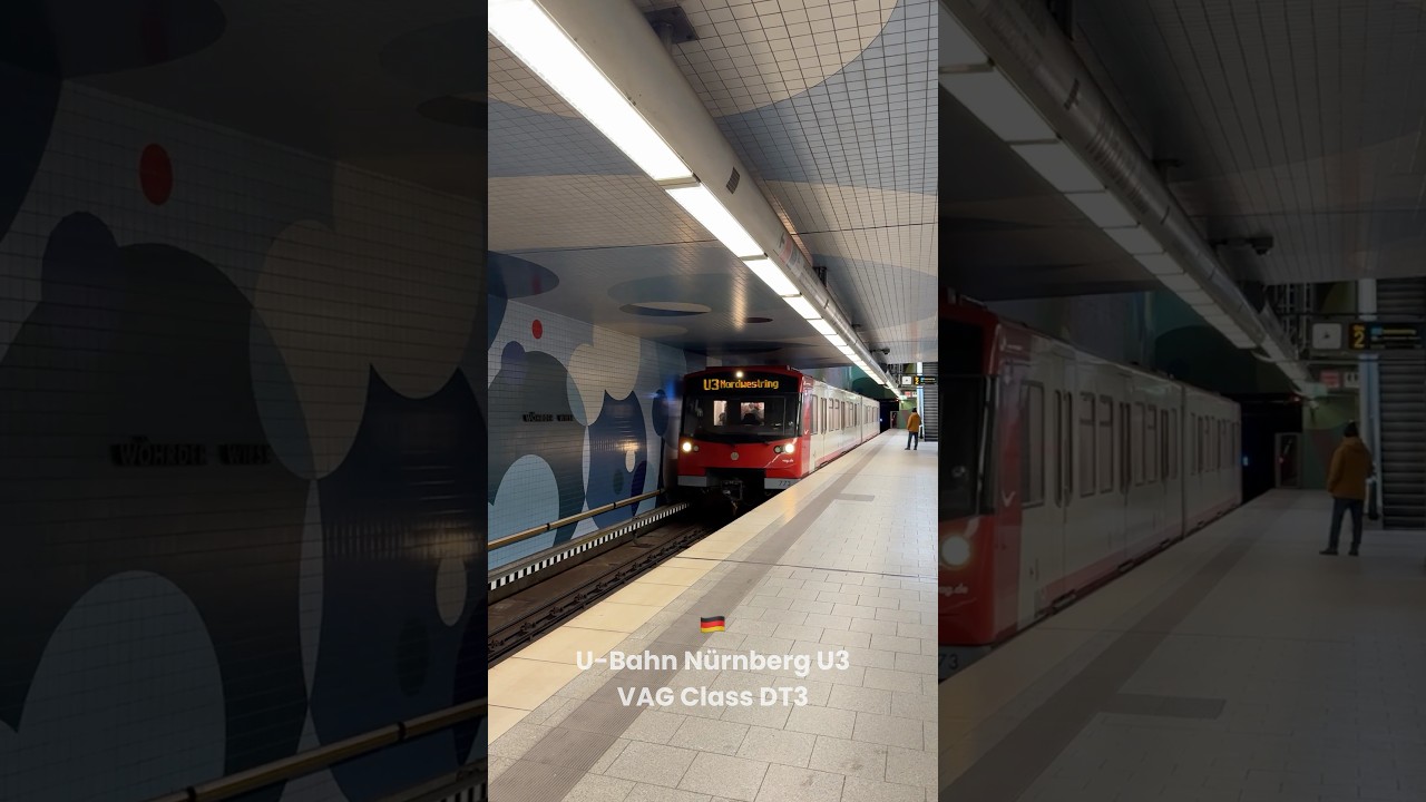 🇩🇪 Nürnberg U-bahn - Nuremberg metro typ VAG DT3 U3 #ubahn #metro #germany #subway