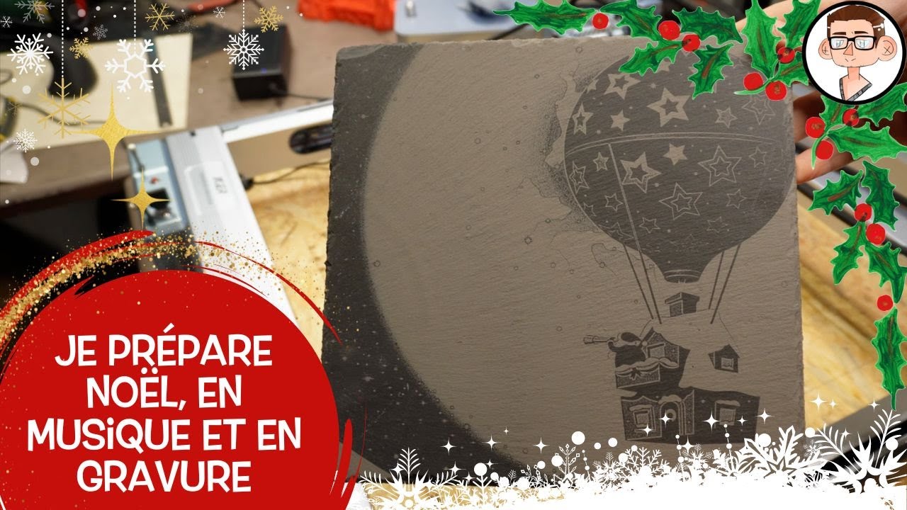 Je pr&eacute;pare No&euml;l en musique et en gravure, avec mon Ikier Pro Max
