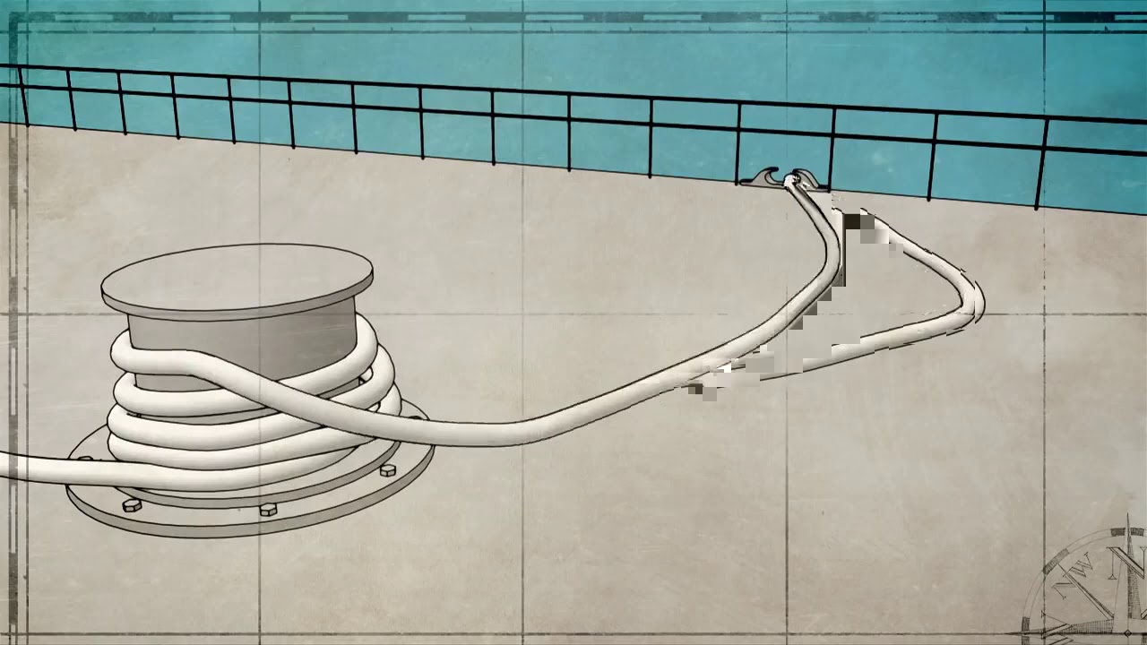 snapback zone hazard during mooring line operation